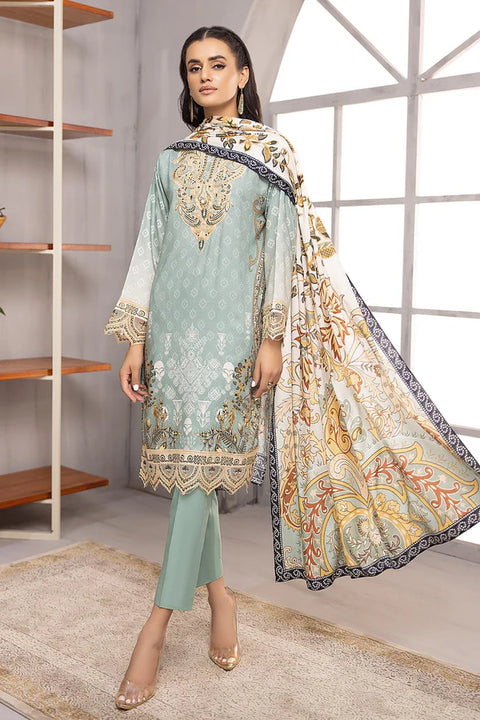 So Kamal Linen 3Pcs Shirt Trouser Dupatta DP-2890
