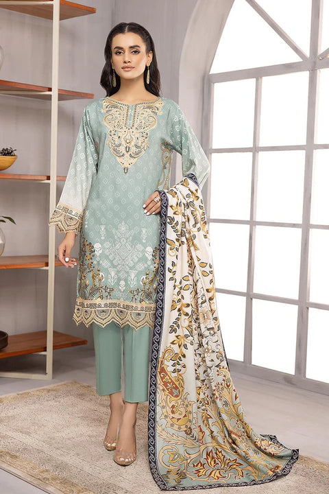 So Kamal Linen 3Pcs Shirt Trouser Dupatta DP-2890