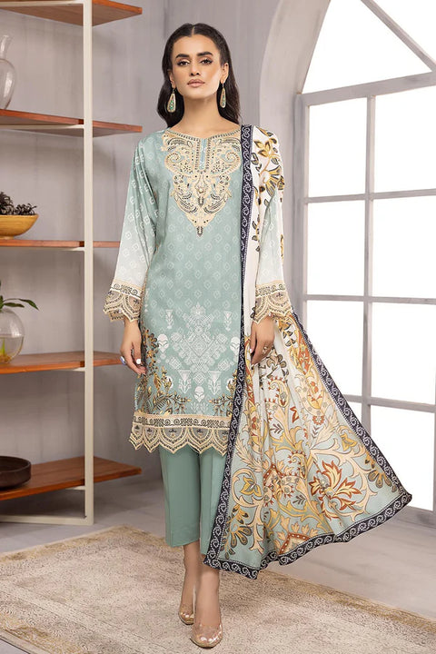So Kamal Linen 3Pcs Shirt Trouser Dupatta DP-2890
