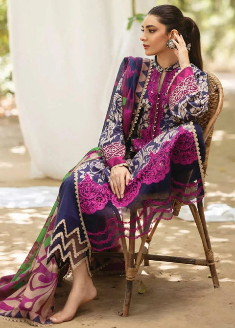 Zainab Chottani Print Lelan Allover 3 pcs لیلن سوٹ D7 TAHIRA