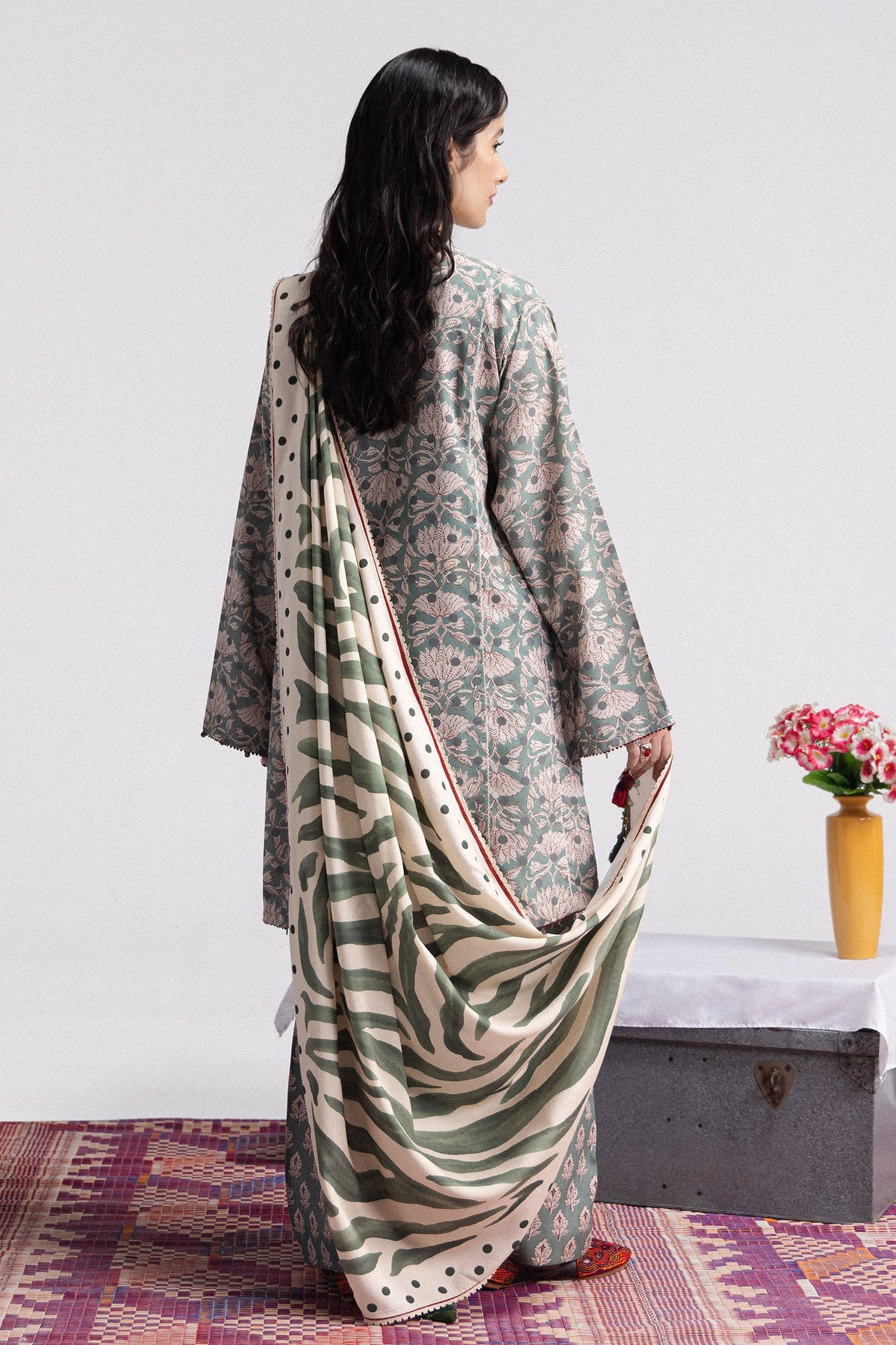 Coco By Zara ShahJahan Digital Printed Khaddar 3Pcs Suit Elowen-7A