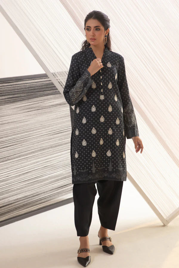 So Kamal Ready-to-Wear Embroidered Khaddar Shirt DPW-3412