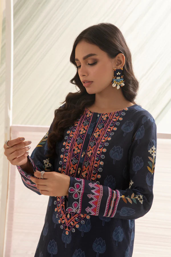 So Kamal Ready-to-Wear Embroidered Khaddar Shirt DPW-3415