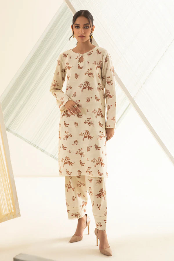 So Kamal Ready-to-Wear Embroidered Khaddar Shirt DPW-3416