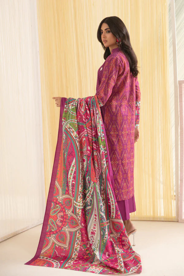 So kamal Stitched Khaddar Shirt Trouser Dupatta 2PC DPW-3439 Embroidered