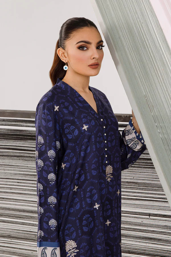 So Kamal Linen Embroidered Stitched Luxury Shirt Ready to Wear DPW-3466