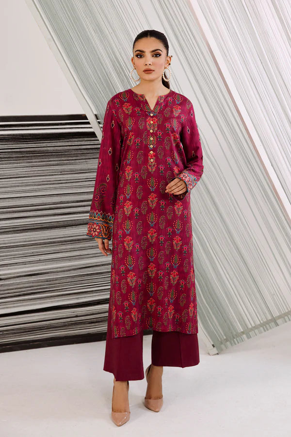 So Kamal Linen Embroidered Stitched Luxury Shirt Ready to Wear DPW-3471