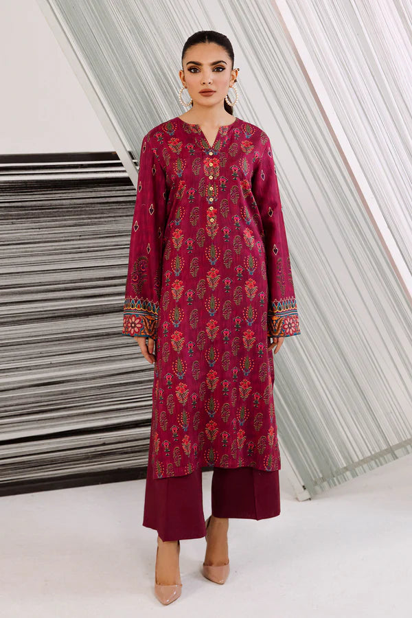 So Kamal Linen Embroidered Stitched Luxury Shirt Ready to Wear DPW-3471