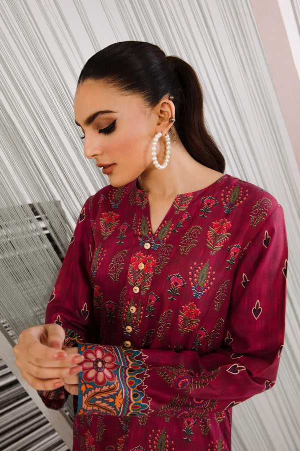 So Kamal Linen Embroidered Stitched Luxury Shirt Ready to Wear DPW-3471