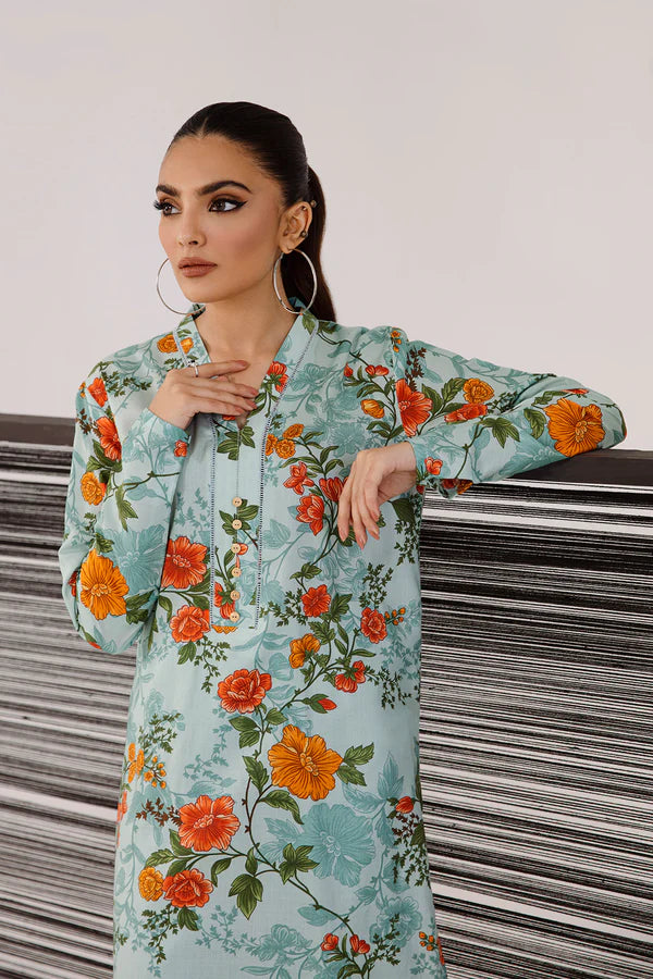 So Kamal Linen Embroidered Stitched Luxury Shirt Ready to Wear DPW-3472
