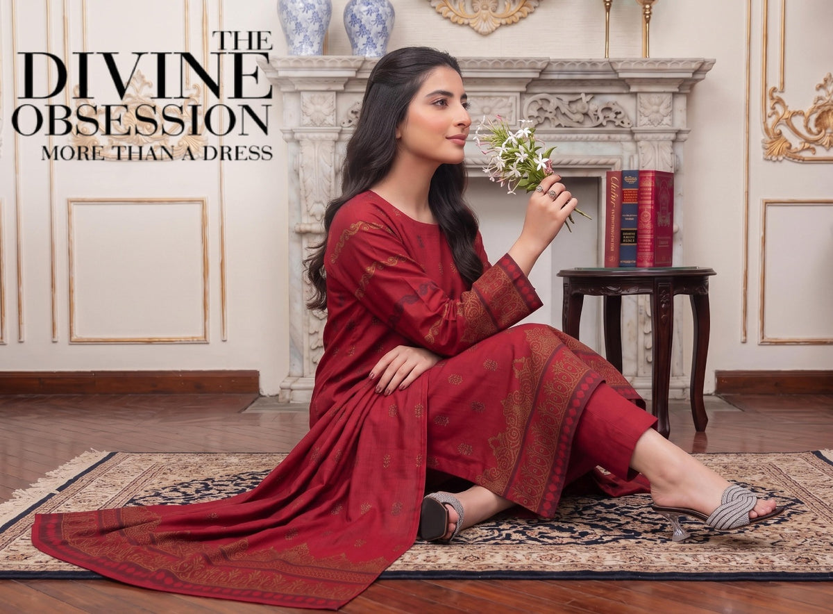 Barosha Jacquard Viscose Lelan 3pcs Suit 001922