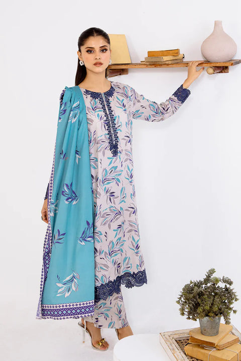 Printed Linen 2 Pcs Shirt Trouser DPW 3632 Suit
