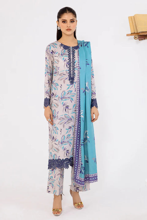 Printed Linen 2 Pcs Shirt Trouser DPW 3632 Suit