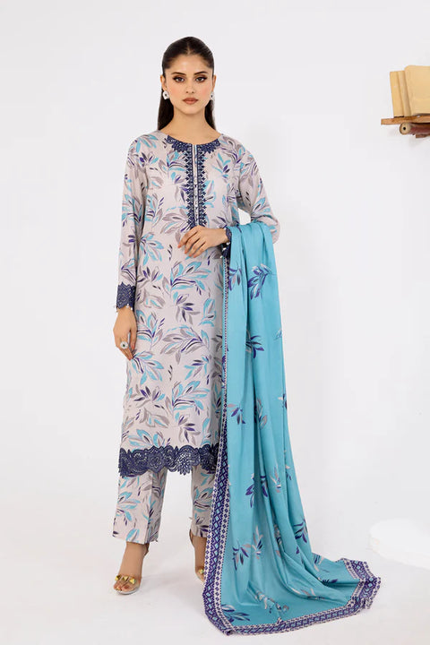 Printed Linen 2 Pcs Shirt Trouser DPW 3632 Suit
