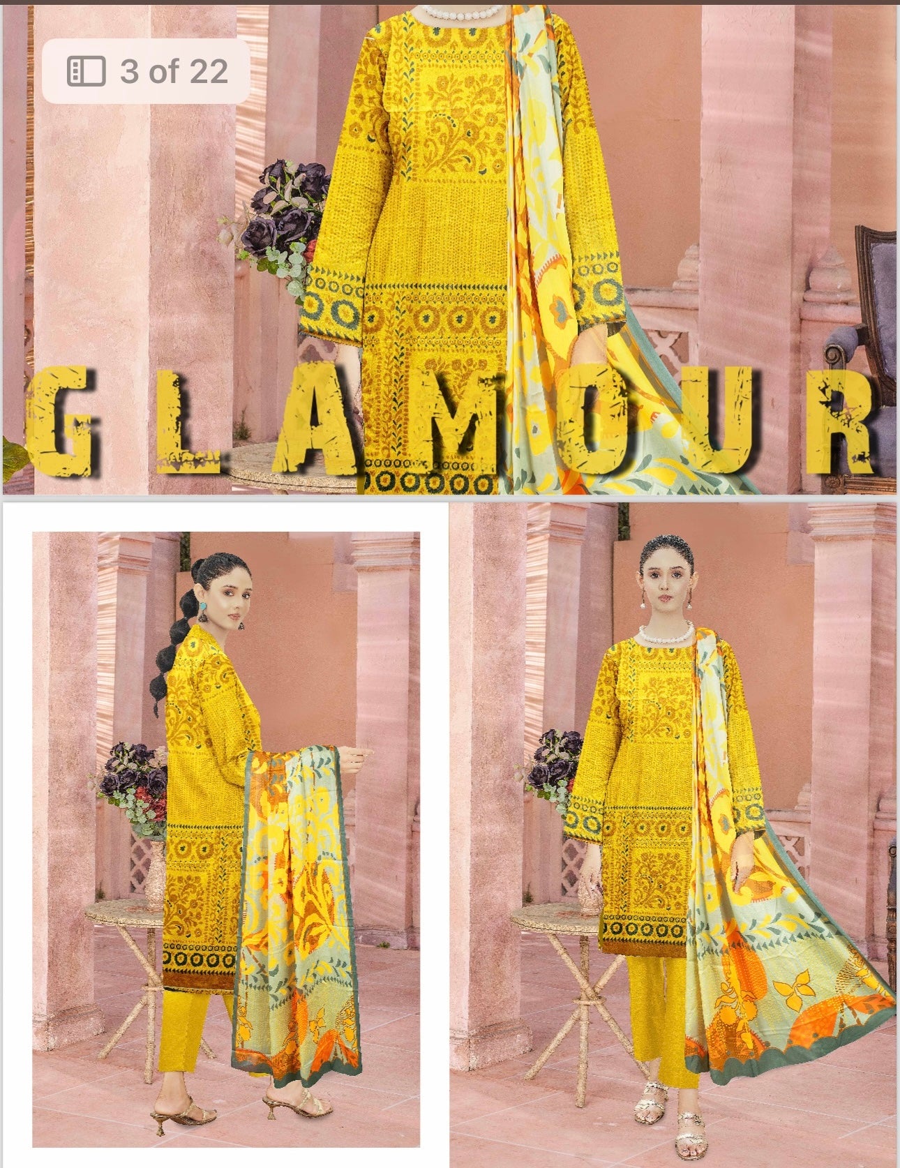Ittehad Unstitched Lawn 3pcs Shirt Trouser + Dupatta IT617