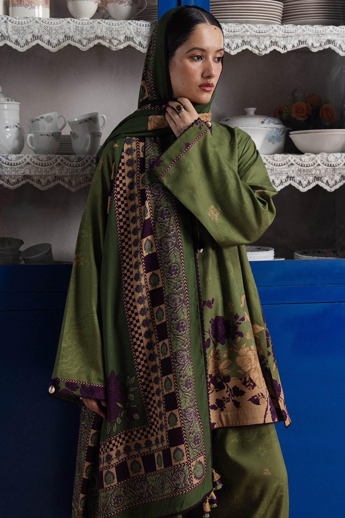 Coco By Zara ShahJahan Digital Printed Khaddar 3Pcs Suit Iris-8B