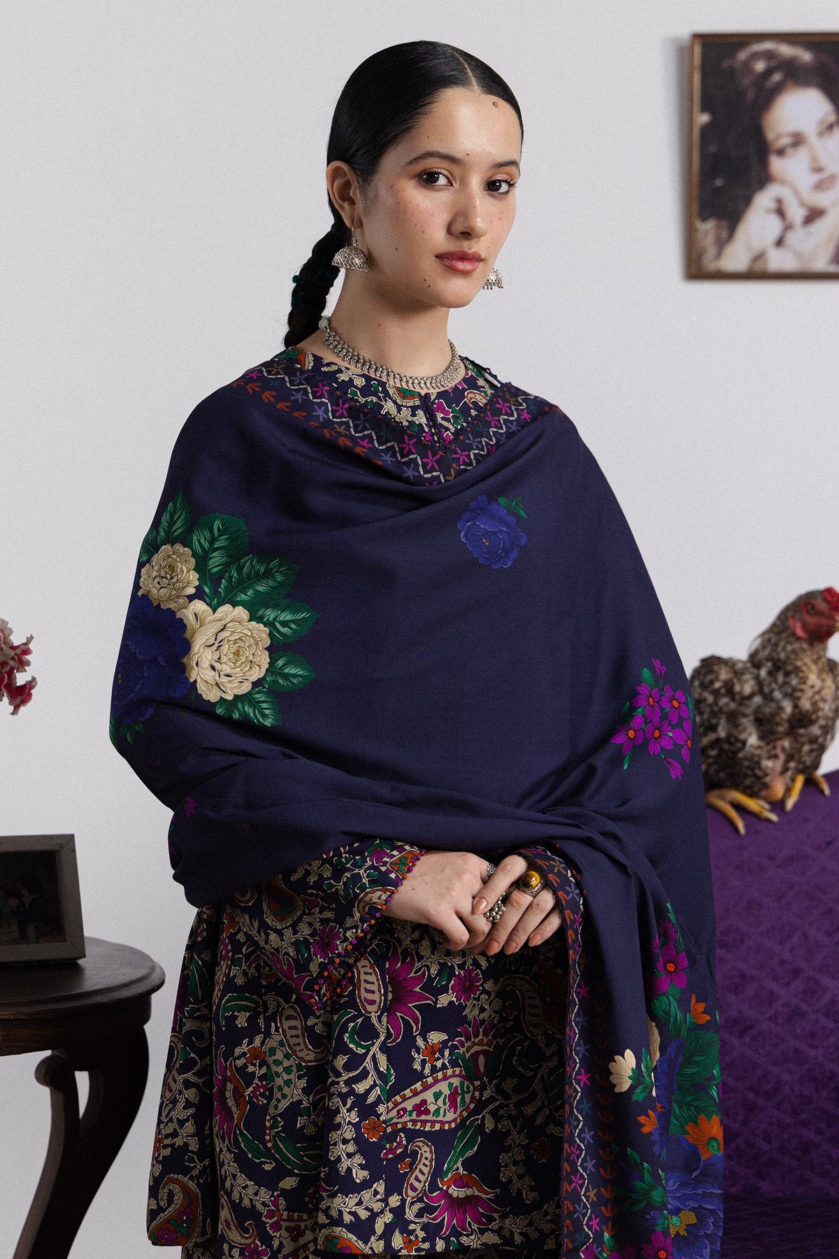 Coco By Zara ShahJahan Digital Printed Khaddar 3Pcs Suit Sofia-6A