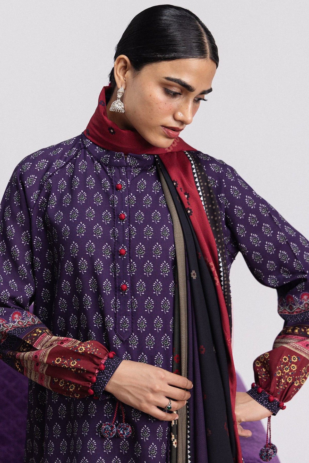 Coco By Zara ShahJahan Digital Printed Khaddar 3Pcs Suit Anika-3B