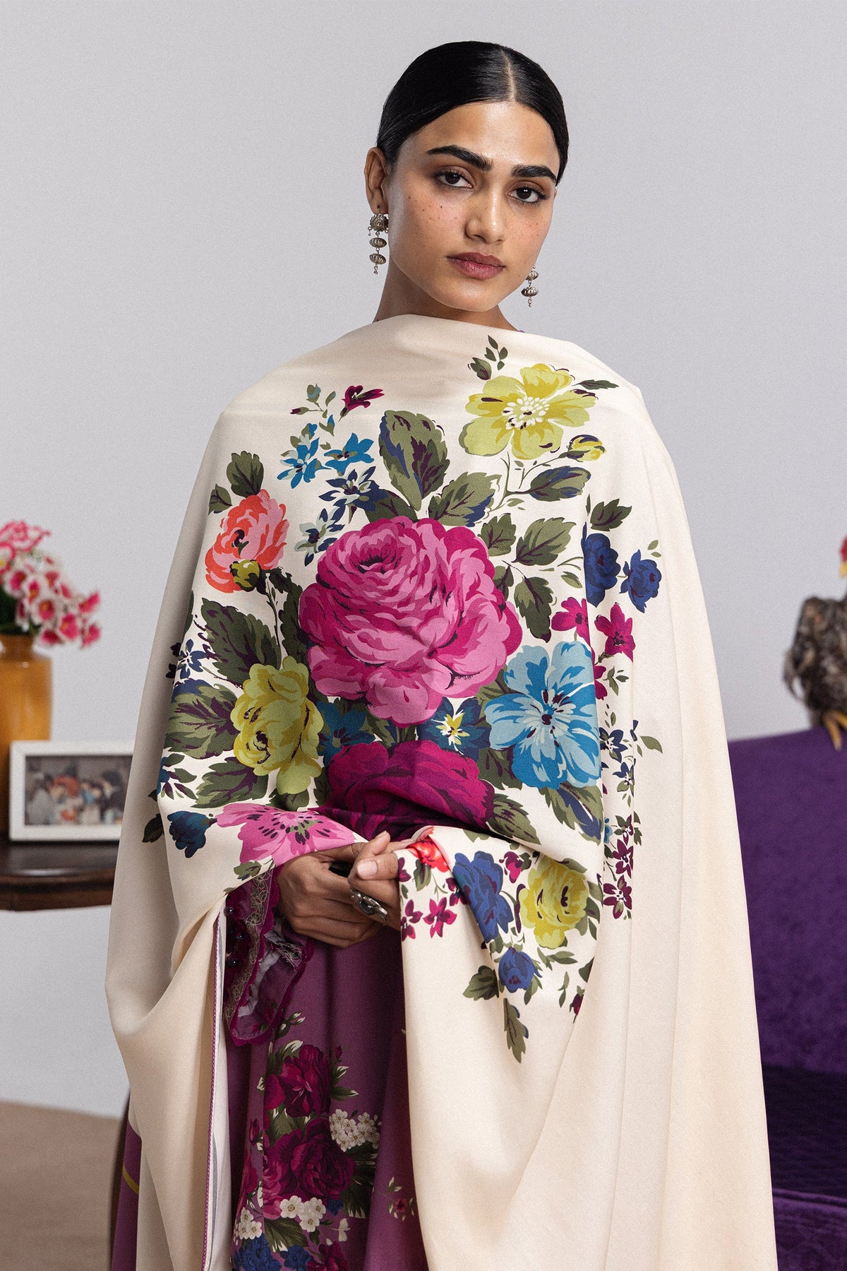 Coco By Zara ShahJahan Digital Printed Khaddar 3Pcs Suit Katya-9A