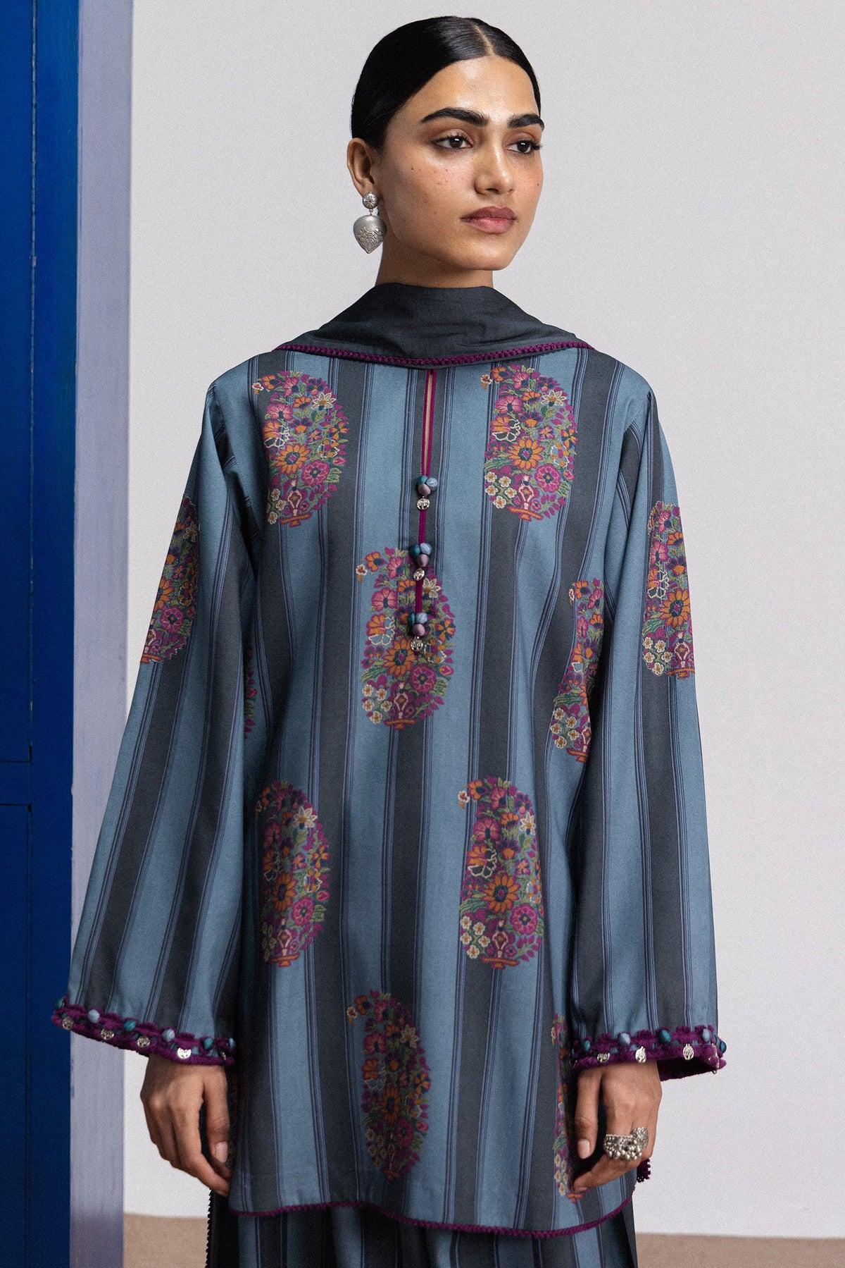 Coco By Zara ShahJahan Digital Printed Khaddar 3Pcs Suit Rania-4B