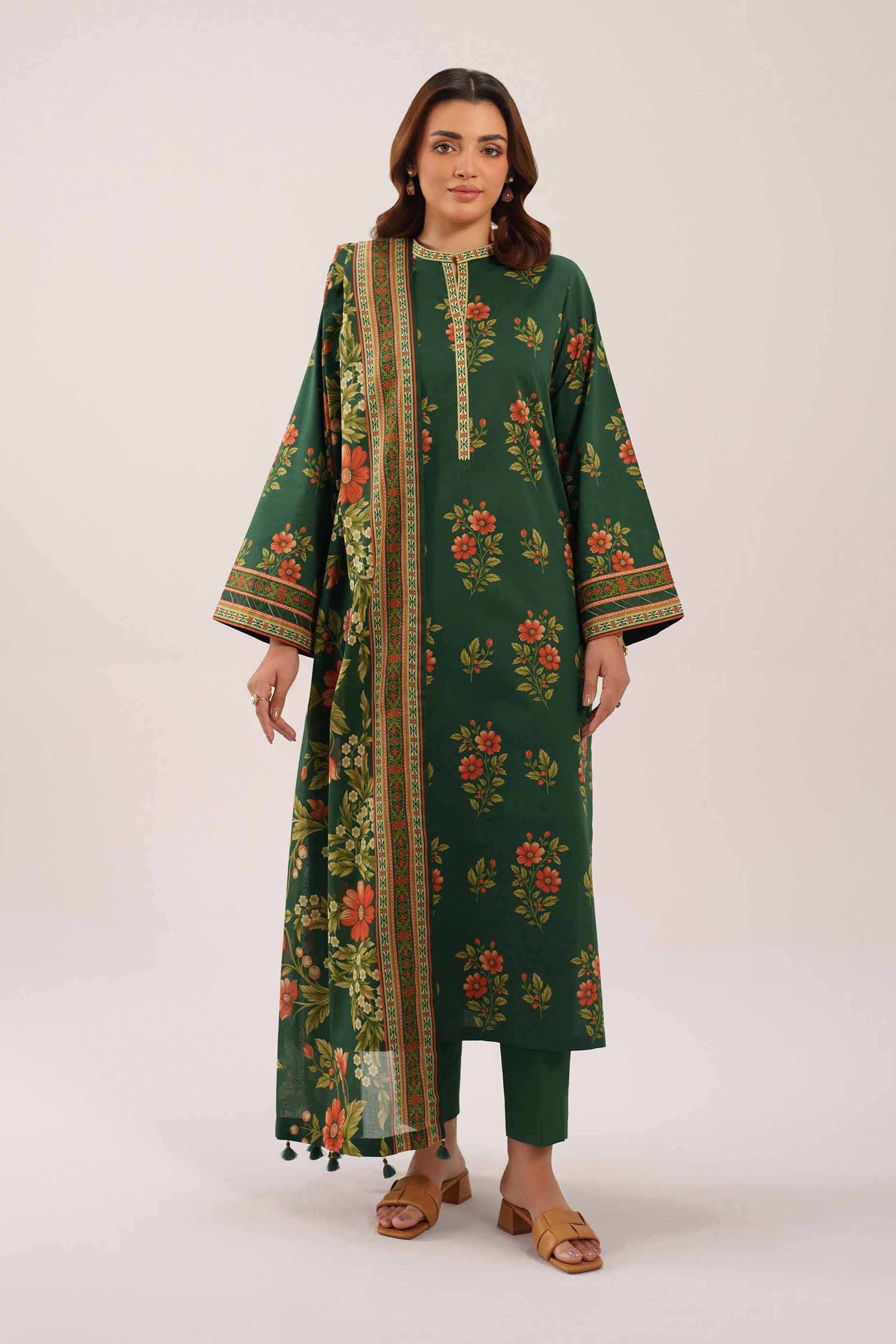 Nishat Digital Printed Lawn 3PC Unstitched Suit 001805