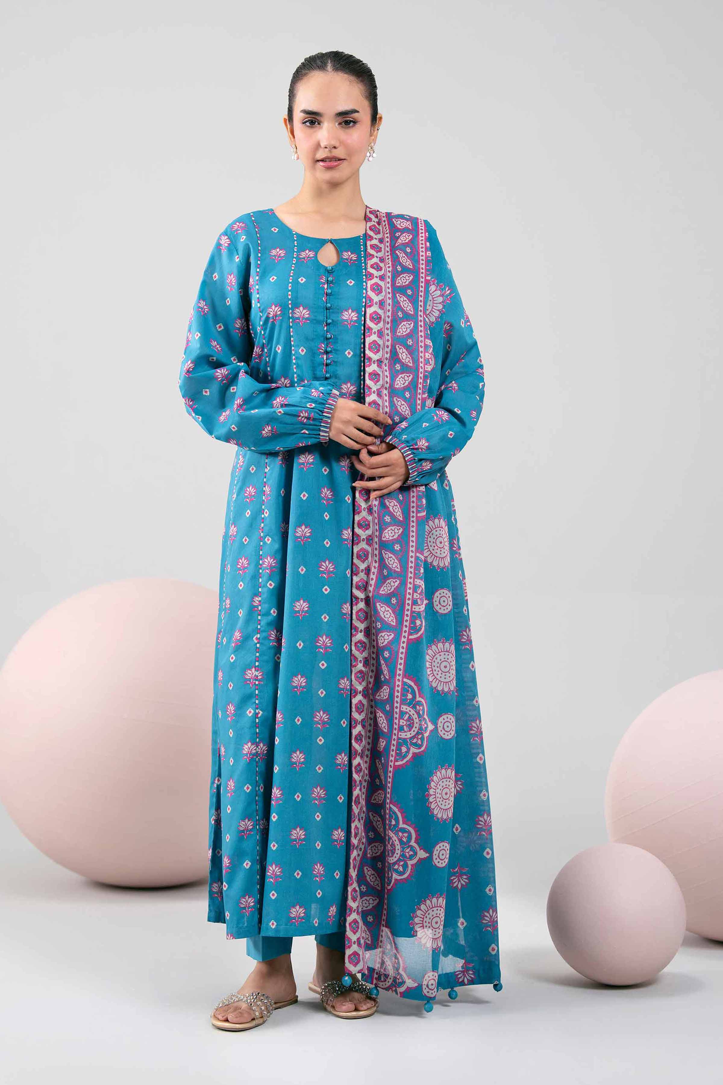 Nishat Digital Printed Lawn 3PC Unstitched Suit 001809