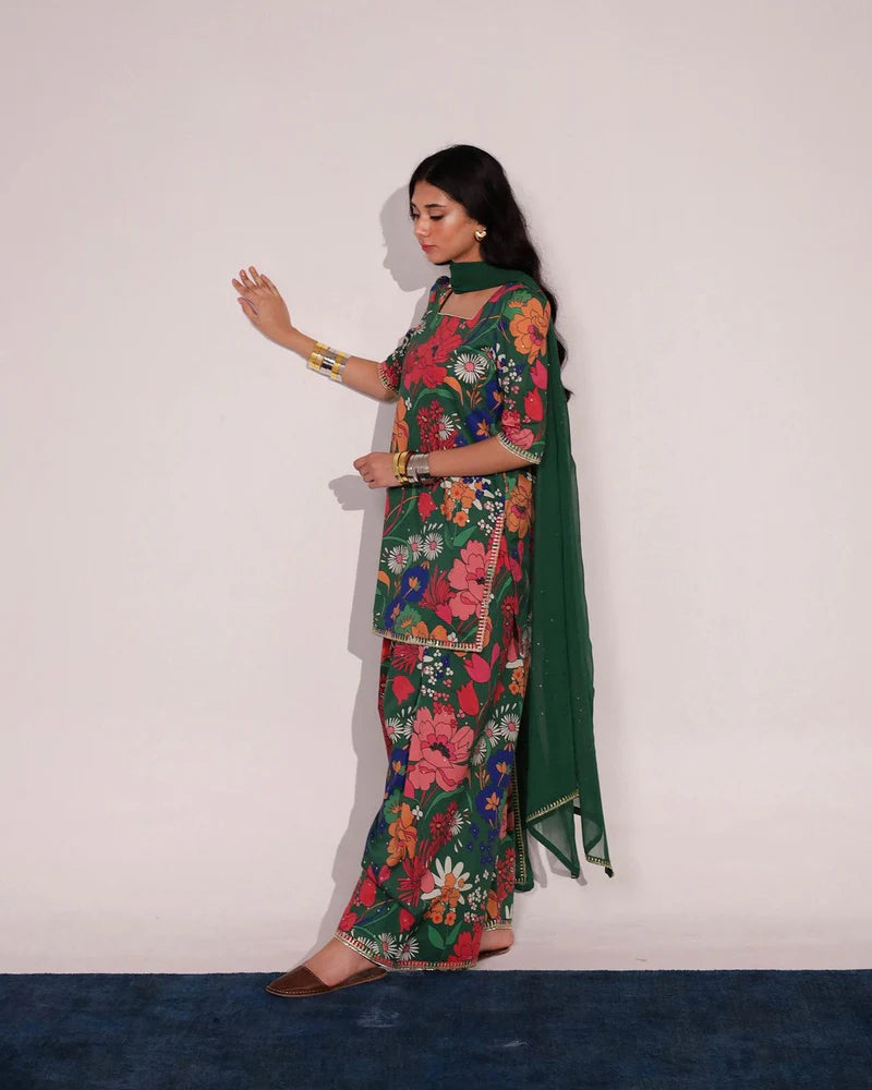 Floral Green | 2-Piece Summer Lawn Outfit