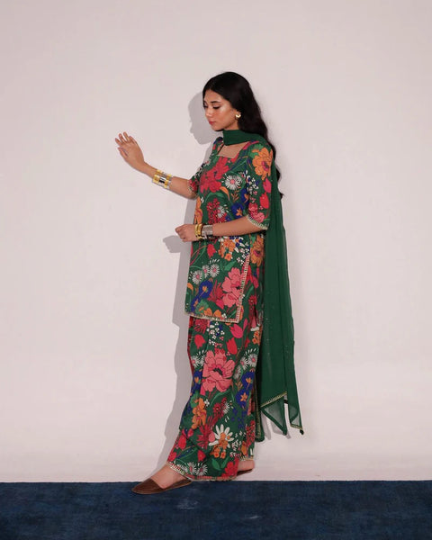 Floral Green | 2-Piece Summer Lawn Outfit