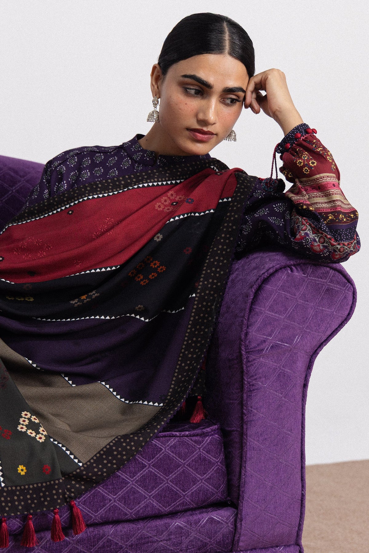 Coco By Zara ShahJahan Digital Printed Khaddar 3Pcs Suit Anika-3B