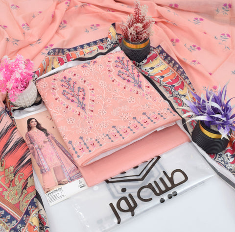Tayyaba Noor Elegant Chikenkari Lawn Formal 3pcs Lawn Dupatta 000255