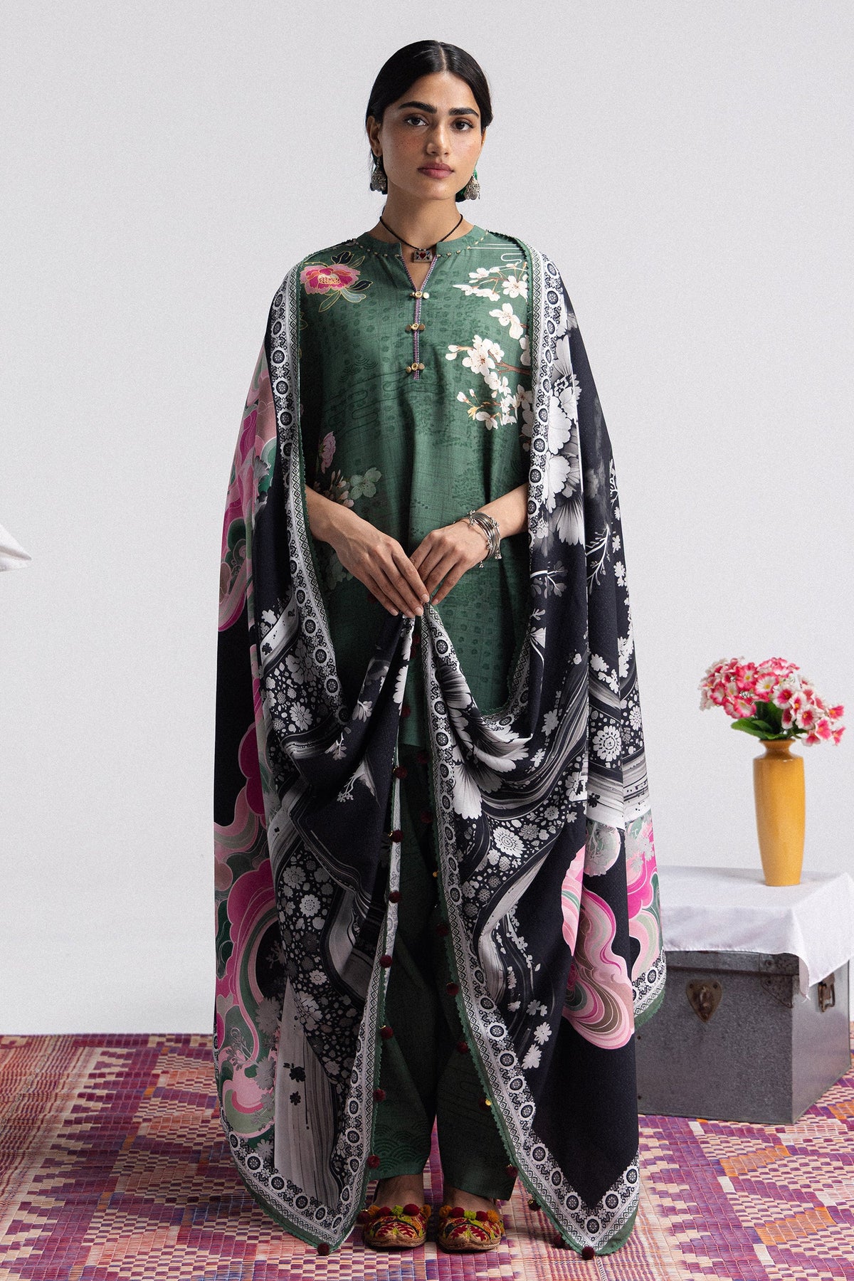 Coco By Zara ShahJahan Digital Printed Khaddar 3Pcs Suit Hana-2B