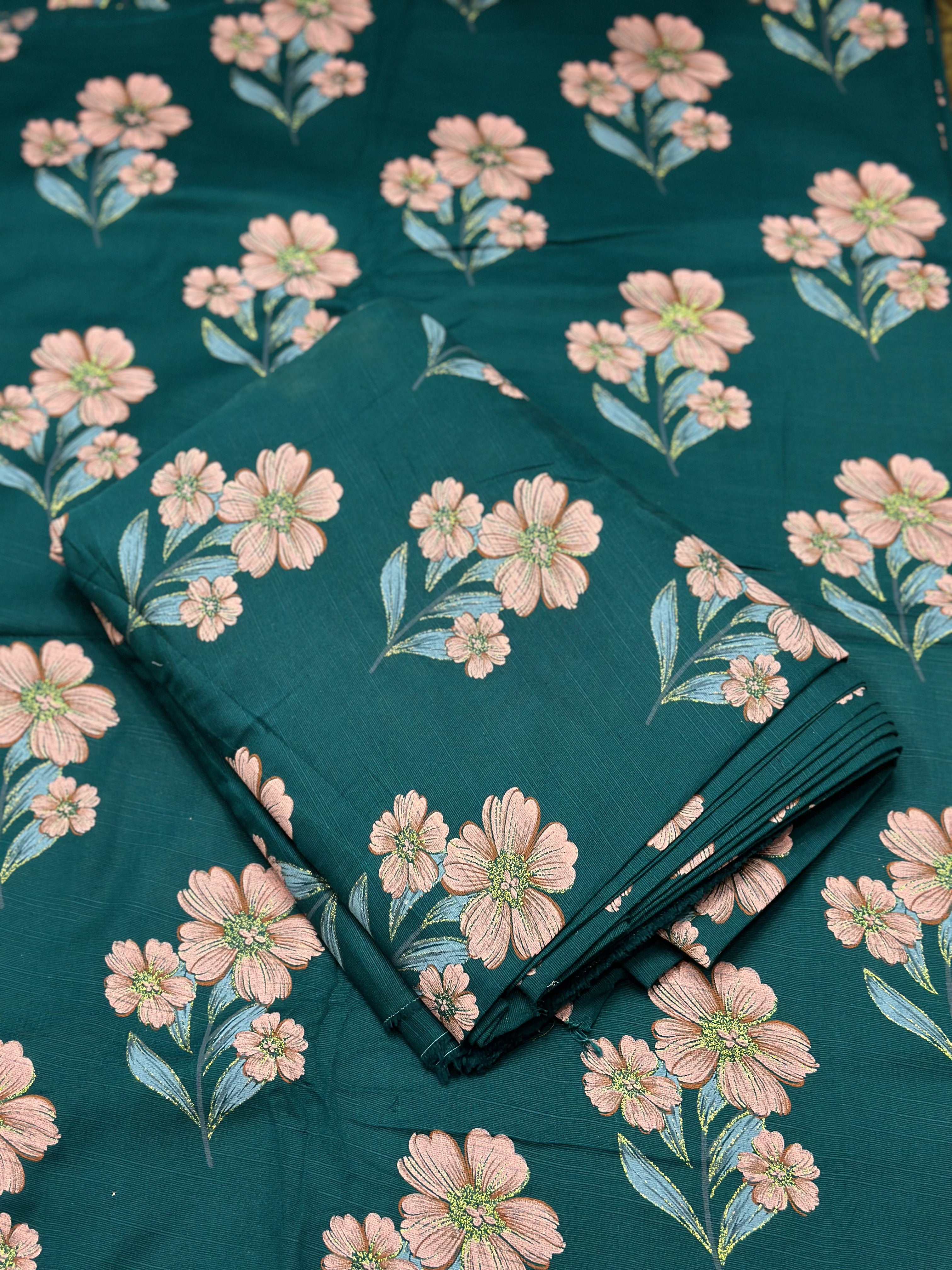 Imported Hand Paint All-over Block Printed Khaddar 2Pc