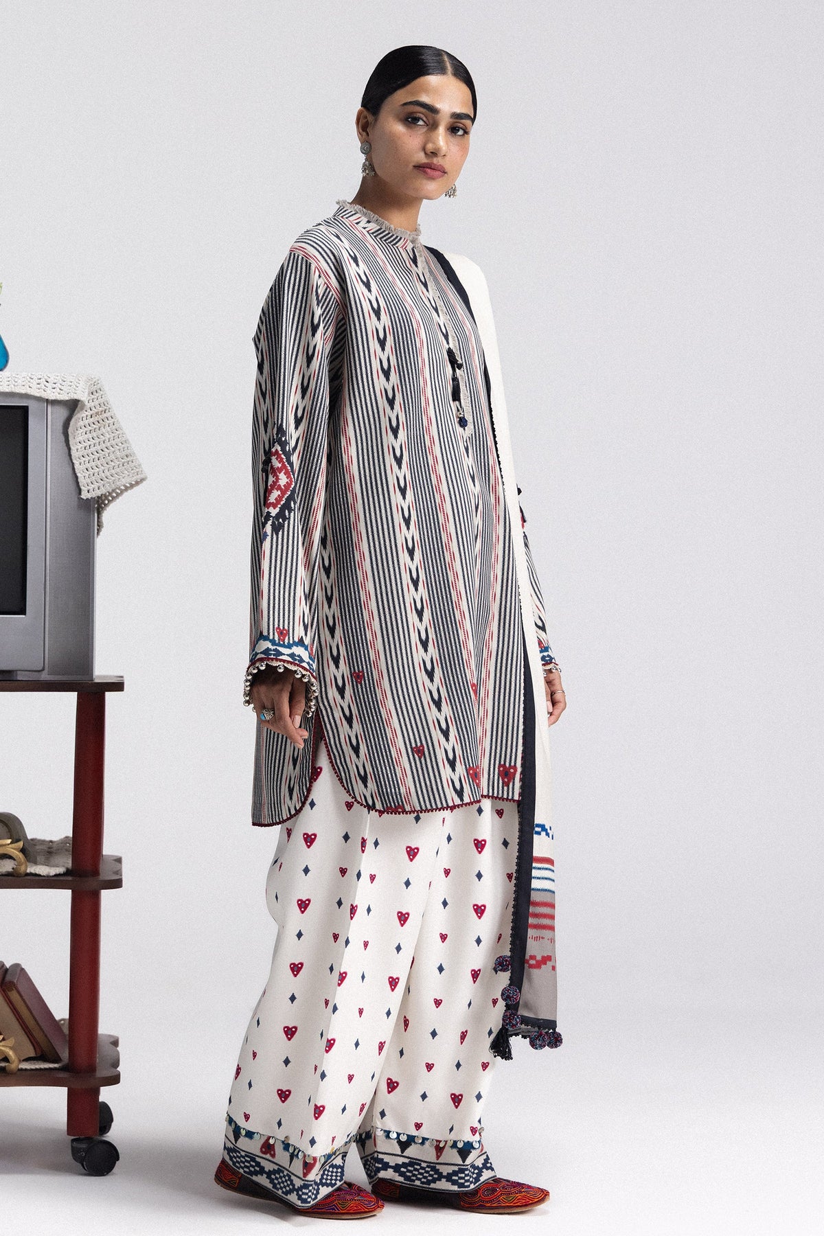 Coco By Zara ShahJahan Digital Printed Khaddar 3Pcs Suit Leela-10A