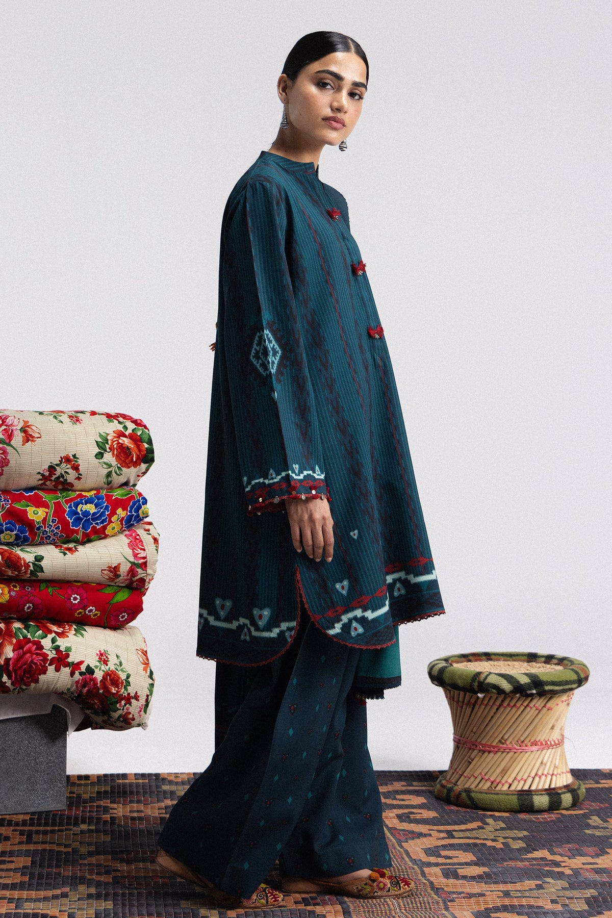 Coco By Zara ShahJahan Digital Printed Khaddar 3Pcs Suit Leela-10B