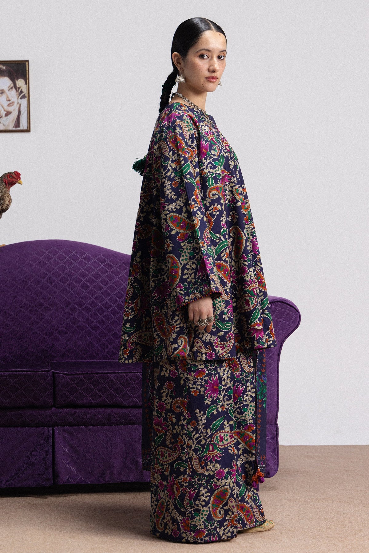 Coco By Zara ShahJahan Digital Printed Khaddar 3Pcs Suit Sofia-6A