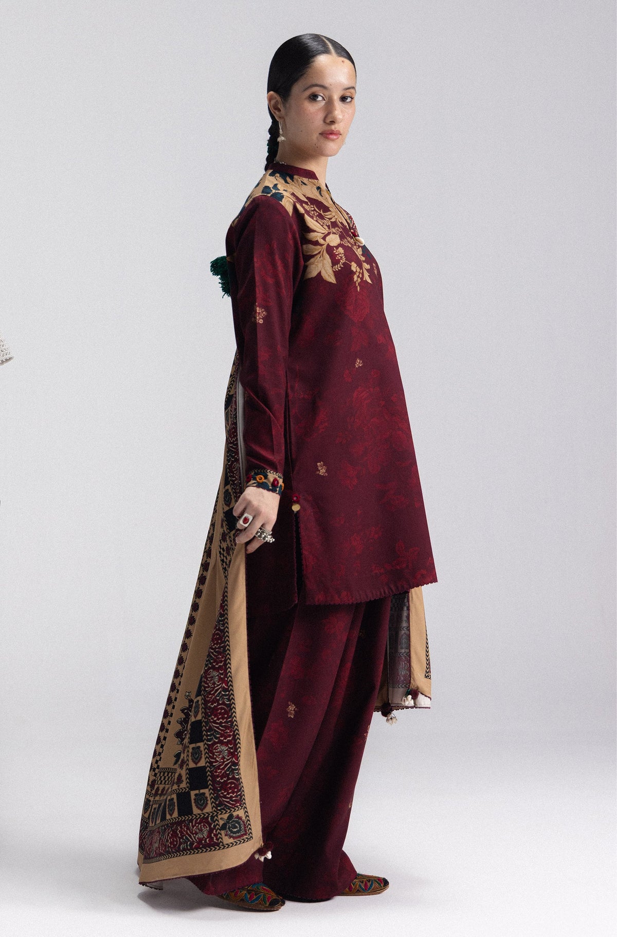 Coco By Zara ShahJahan Digital Printed Khaddar 3Pcs Suit Iris-8A