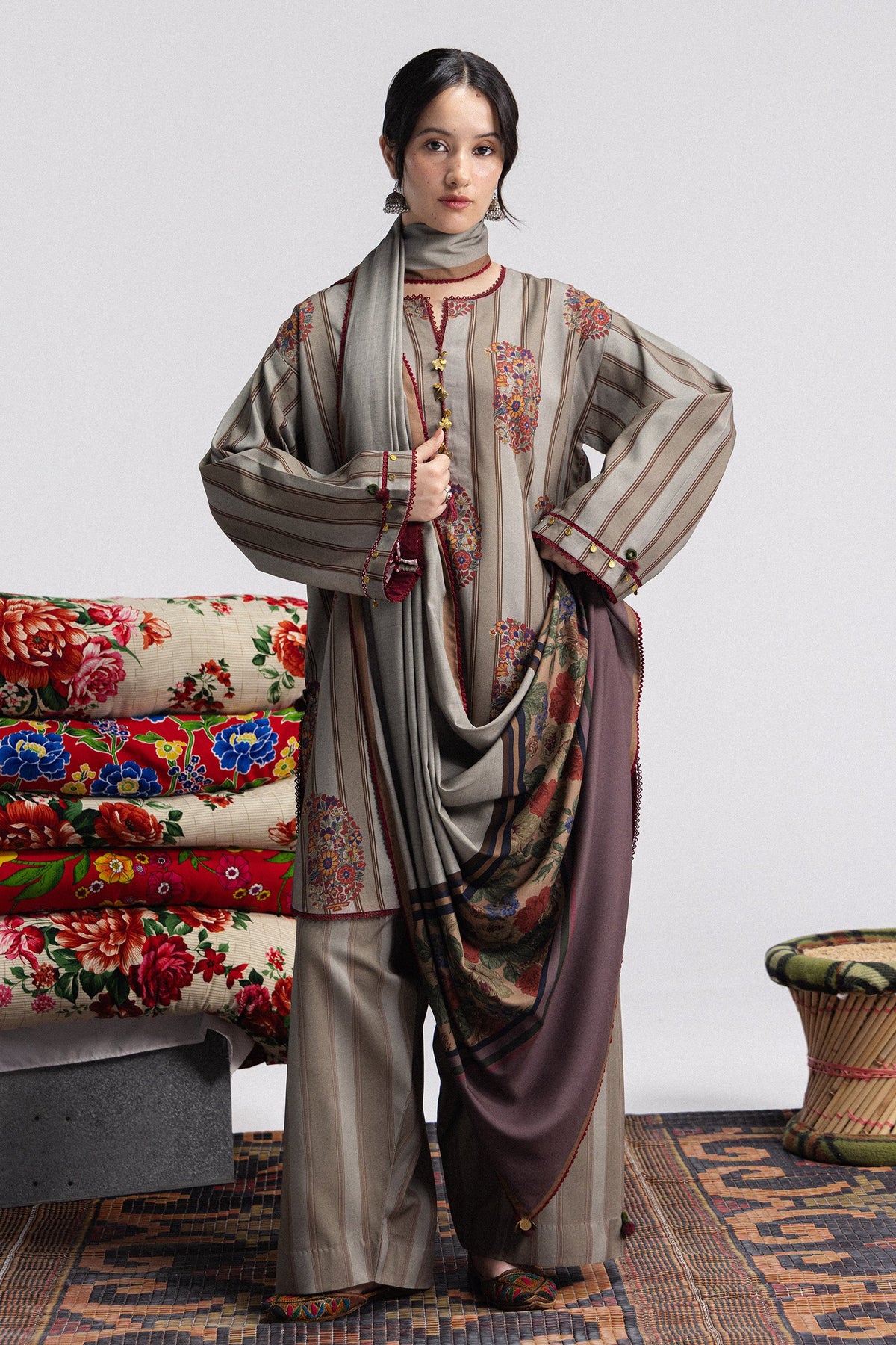 Coco By Zara ShahJahan Digital Printed Khaddar 3Pcs Suit Rania-4A