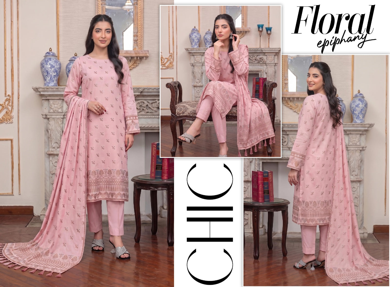 Barosha Jacquard Viscose Lelan 3pcs Suit 001921