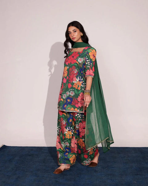 Floral Green | 2-Piece Summer Lawn Outfit