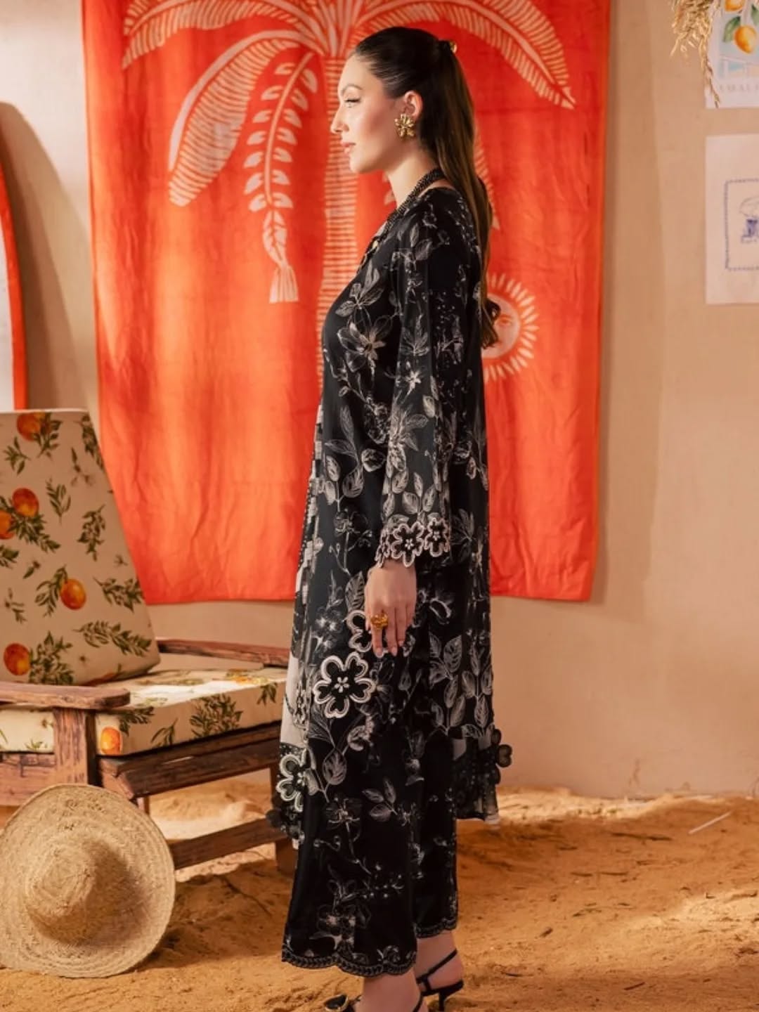 Maria B 3 Piece Unstitched Heavy Embroidered Lawn Replica Suit | MPT-2645