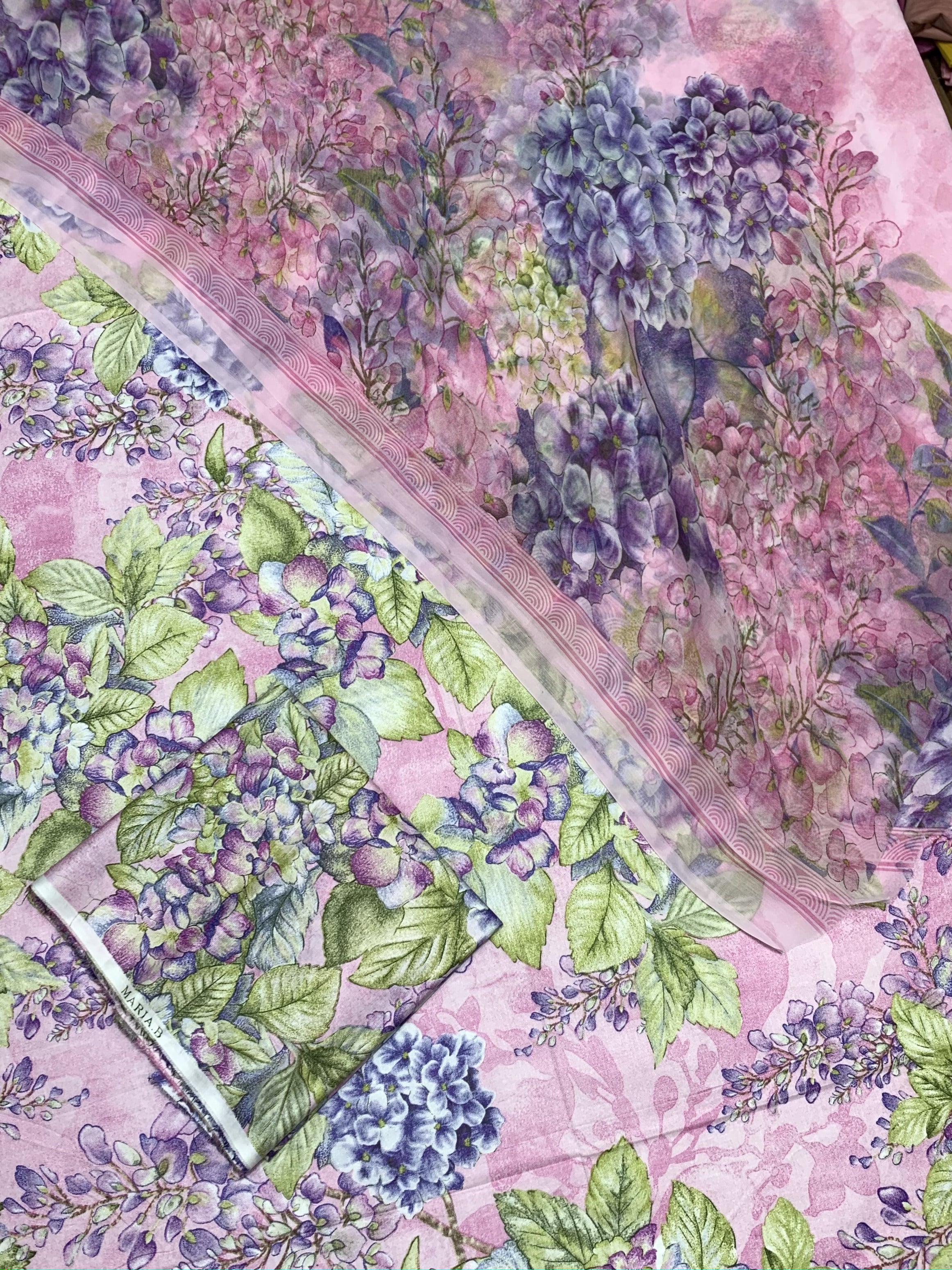 Maria B M.Print Unstitched Printed Lawn 3Pcs MPT.1801-A old-pink
