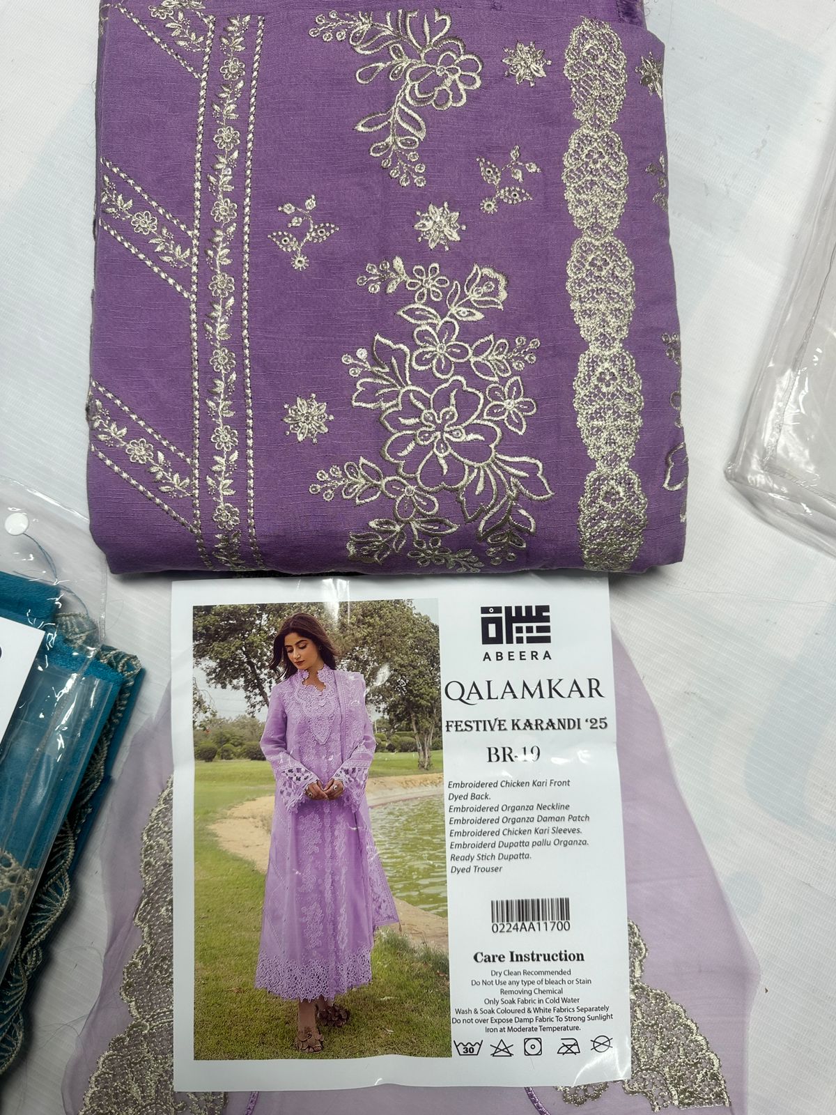Abeera Qalamkar Embroidered Festive Karandi 25 BR-19 Pink Luxury