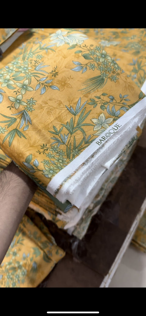 Baroque  Print Lelan Allover 3 pcs لیلن سوٹ  BaroqueSkin542