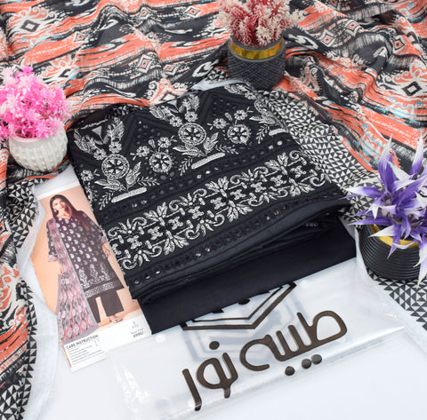 Tayyaba Noor Elegant Chikenkari Lawn Formal 3pcs Lawn Dupatta 000257
