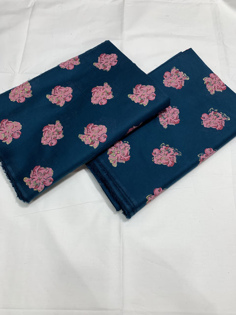 Imported Hand Paint Work All-over 2Pc Lawn Block Printed petal-zink