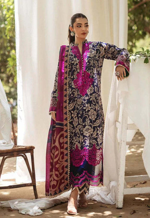 Zainab Chottani Print Lelan Allover 3 pcs لیلن سوٹ D7 TAHIRA
