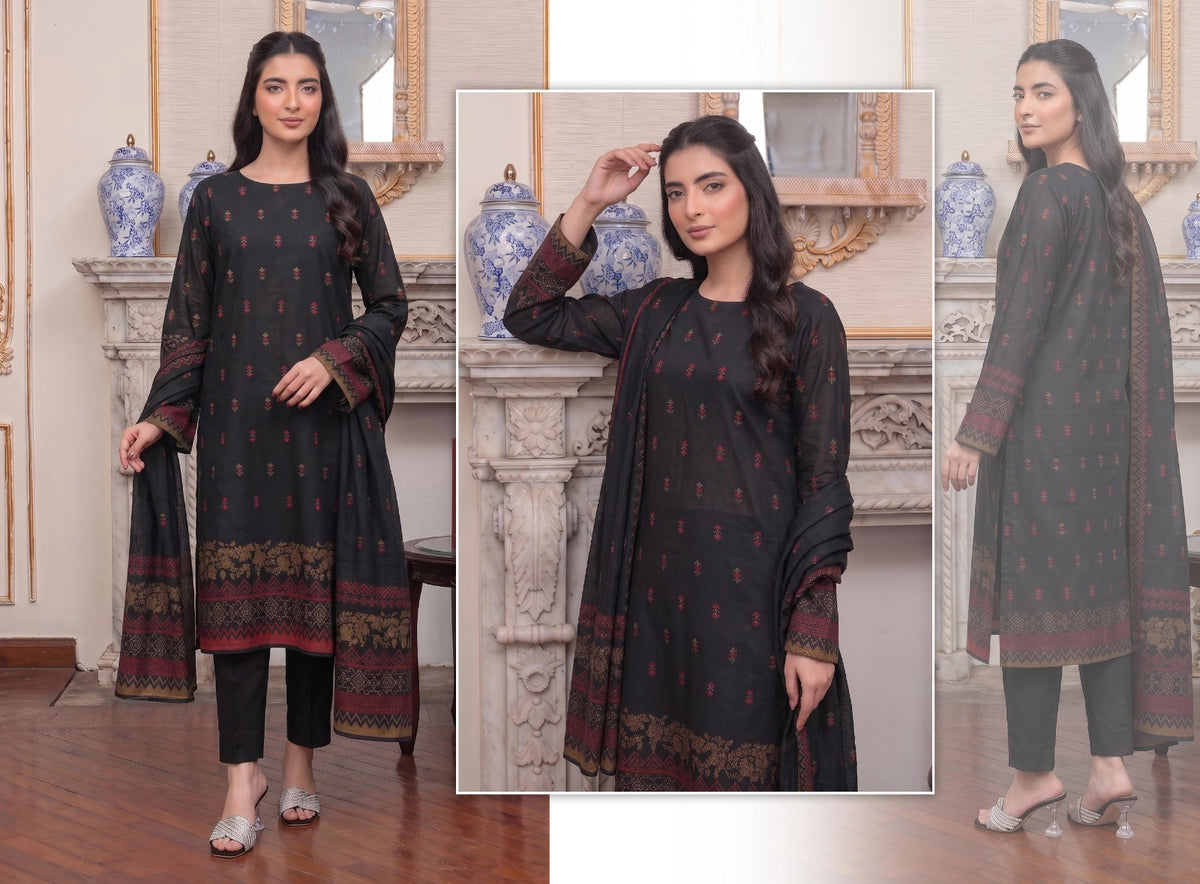 Barosha Jacquard Viscose Lelan 3pcs Suit 001924
