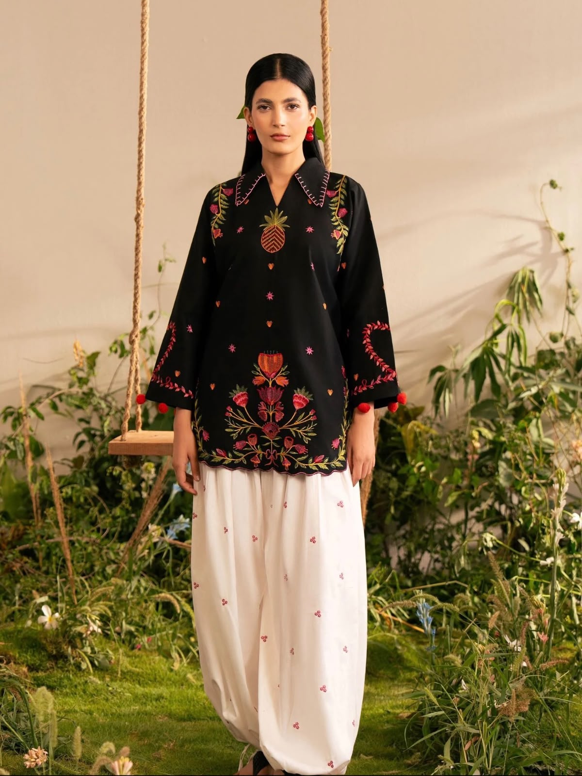 Zartaj by Elbellara Fully Embroidered Khaddar 2-Piece Stitched & UnStitched Suit