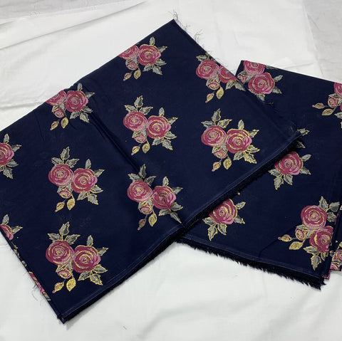 Imported Hand Paint Work All-over 2Pc Lawn Block Printed