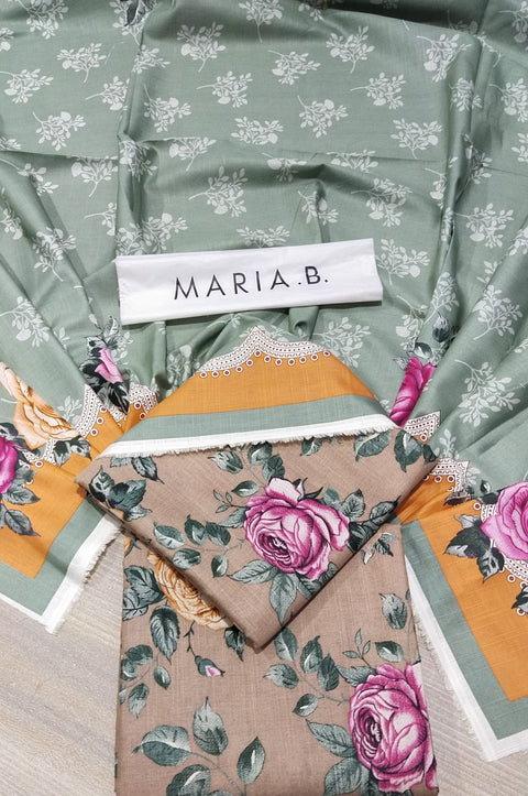 Maria B M Print Khaddar کھ ر Printed 3Pcs BQU-UF-D732-peach